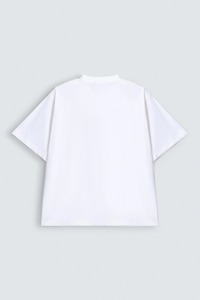Camiseta Blanca de Manga Corta con Cuello Redondo para Hombre, Corte Holgado, Informal, 100% Algodón, Transpirable, 240g - Product Image 6