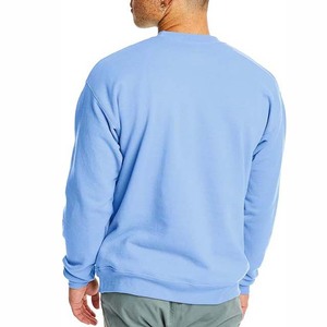 Sudadera de Cuello Redondo Azul Claro para Hombre, Corte Regular, Color Sólido, Algodón French Terry, Estilo Casual para Otoño, Precio Económico - Product Image 5