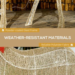 3-Piece Lighted <b>Reindeer</b> Christmas Decorations LED Gold <b>Outdoor</b> Deer Family Set - Product Image 6