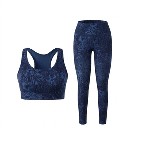 Conjunto de Yoga de 2 Piezas, Top y Leggings de Cintura Alta, Ropa Deportiva Transpirable, Traje Deportivo Cosido - Product Image 4