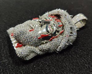 จี้พระเยซูแบบแข็งแรงทนทานประดับเพชรโมอิสซาไนต์ สไตล์ฮิปฮอปสำหรับผู้ชาย ชุบเงิน ดีไซน์หรูหรา - Product Image 4