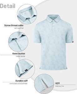 Uniforme Corporativo para Hombre, Camisas con Logotipo Personalizado, Antiarrugas, Logotipo Bordado en la Parte Delantera, Manga Corta, Tela Jersey de 200g, Servicio OEM - Product Image 1