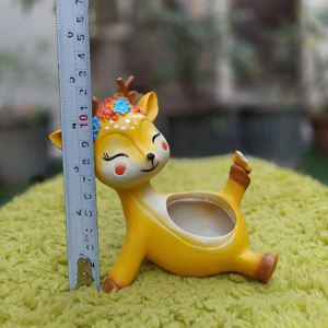 Wholesale Deer Model Modern Home & Garden Small Size Polyresin Handmade Eco-Friendly Indoor Office Desk Flower Pots & Planters - Product Image 2