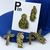 Pin de Solapa con Cruz Religiosa de Imitación Antigua, Hecho a Mano con Artesanía Avanzada, para Gorras de Béisbol Promocionales y Eventos