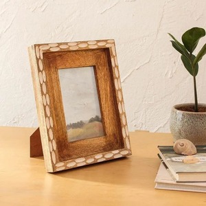 Wooden Rectangular Photo <b>Frame</b> 7x5 Inch Tabletop Decor Classic Horizontal Orientation - Product Image 1