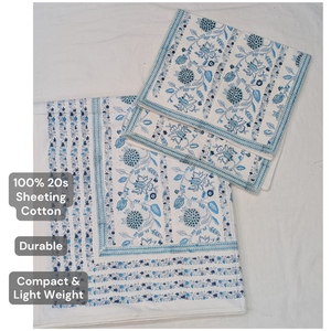 Luxury Rajasthan Artisanal Pigment Printed Floral <b>King</b> <b>Size</b> Bedsheet Set 100% Cotton Eco-Friendly Non-Toxic Dyes 200TC Home Use - Product Image 4