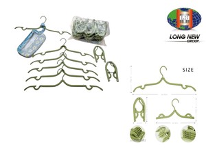 LONGNEW OEM Custom Foldable Travel Garment <b>Hanger</b> <b>Space</b> <b>Saving</b> Folding Clothes <b>Hanger</b> - Product Image 5