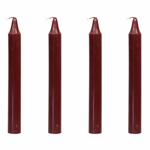 Bougies droites brunes de 4 pouces - Bougies en cire de paraffine faites à la main pour les fêtes religieuses, Noël, mariages, décoration intérieure - Product Image 1
