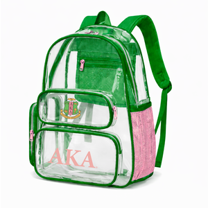 Sac à dos transparent Alpha Kapa Alpha Sorority, sac de transport transparent, sac à dos en PVC transparent, sac transparent approuvé par la sécurité - Product Image 1
