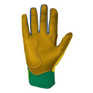 Gants de frappe en cuir jaune avec fermeture auto-agrippante pour entraînement adulte unisexe - Product Image 4