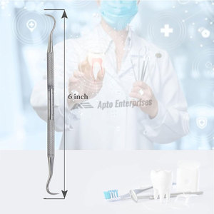 เครื่องมือขูดหินปูนแบบสองด้าน H6/H7 สำหรับฟันหน้าและฟันหลัง ทำจากสแตนเลส ใช้สำหรับทำความสะอาดช่องปาก - Product Image 3