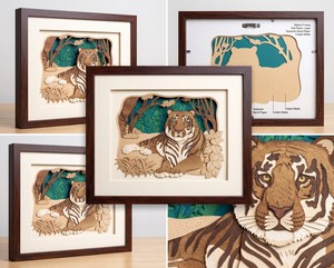 Premium Handmade 5-Layer Wood Veneer Tiger <b>Wall</b> Art | 3D Laser Cut Wooden Animal Frame | Modern Multifunctional <b>Wall</b> <b>Mounted</b> - Product Image 2