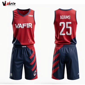 Camiseta de baloncesto personalizada para hombre, con bordado de número, estilo vintage, uniforme de baloncesto de malla sublimada, camiseta de baloncesto Vafir. - Product Image 6