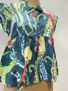 Débardeurs courts 100 % coton à col en V, tissu doux et respirant, confortables, décontractés, pour l'été, style japonais - Product Image 5