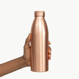 BURAQ HANDICRAT Copper Water <b>Bottle</b> 1L Design for Travel - Product Image 1