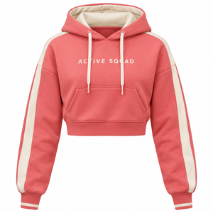 Sweat-shirt blanc en coton pour femme 2026, coupe courte, avec logo personnalisé, style américain, tendance, prix de gros - Product Image 2