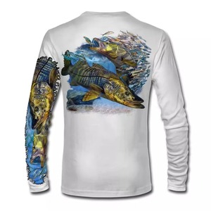 Custom Fishing Shirt Long Sleeve UPF 50 UV Protection Quick Dry Breathable Polyester Pullover Jersey OEM Private Label - Product Image 5