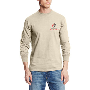 Camiseta Premium de Manga Larga para Hombre, Cuello Redondo, Corte Ajustado, Camiseta Básica, Proveedor de Impresión de Logotipos Personalizados - Product Image 6