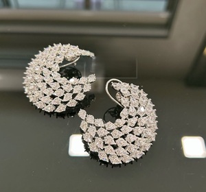 Alluring Premium Quality <b>Silver</b> Polish Earrings Modern Wear Party Wedding Function Wear Collection For Women And Girl - Product Image 2