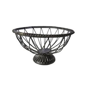 Nouveauté : Panier de rangement pour fruits de luxe en métal antique, design élégant, avec base en bois, taille et forme personnalisables - Product Image 5