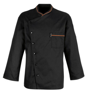 Uniformes de chef en polyester/coton de haute qualité, ensemble veste à double boutonnage à manches longues, tablier et pantalon, couleur personnalisable, pour quatre hôtels - Product Image 4