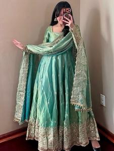 <b>Red</b> Georgette Breathable Hooded <b>Scarf</b> Women Indian/Pakistani Ethnic Dress Dupatta Stretchable Quick Dry Party Wedding - Product Image 4