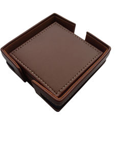 Nueva Oferta de Posavasos de Cuero para Restaurante, Posavasos de Cuero/PU, Posavasos de Cuero Personalizados para Oficina con Soporte - Product Image 3