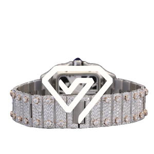 41MM Skeleton Automatic Moissanite Diamond Watch Full Pave Iced Out Luxury Mechanical Watch for Men - Product Image 3