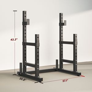 Soporte Ajustable para Sentadillas de 660 lb para Entrenamiento de Fuerza en Casa, Banco Multifuncional para Press de Banca de 660 lb, Negro - Product Image 3