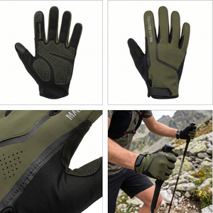 Gants de course ergonomiques personnalisés à doigts complets avec paume en silicone, compatibles écran tactile, pour l'entraînement hivernal, vente en gros d'articles de sport B2B - Product Image 4