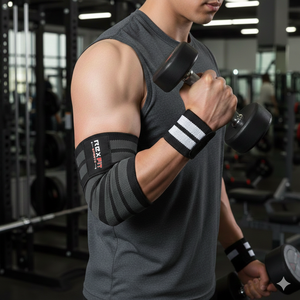 Rexfit Sport - Mangas de Compresión para Codos de 5 mm, para Levantamiento de Pesas, Entrenamiento de Fisicoculturismo y Crossfit - Product Image 3