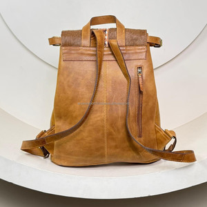 High Quality Designer Woman Backpack Large Capacity Travel Laptop Backpack Hand Tooled Cowhide Leather <b>Concealed</b> Carry Backpack - Product Image 5