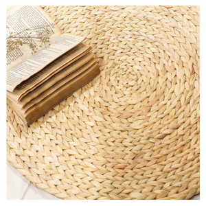 Alfombras de jacinto de agua modernas hechas a mano de Vietnam, alfombra de estilo europeo para decoración de cocina y comedor para vacaciones de Navidad - Product Image 1