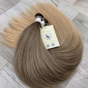 Cabello humano Colecciones a granel 100% Virgen vietnamita Rubio mixto Balayage Ombre Coletas Extensiones de cabello humano - Product Image 5