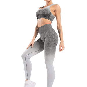 Mid Waist Yoga Set Breathable Supportive Sports Bra Leggings Front Logo Stretch Fit Yoga Gym Workout Fitness Training Sessions - Product Image 1