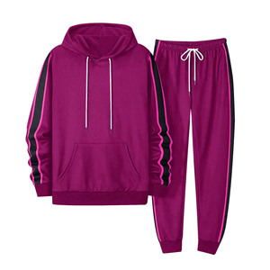 Conjunto Deportivo de Dos Piezas para Hombre, con Capucha y Cordón Ajustable, Resistente al Viento, para Otoño e Invierno, Manga Larga, Informal - Product Image 1