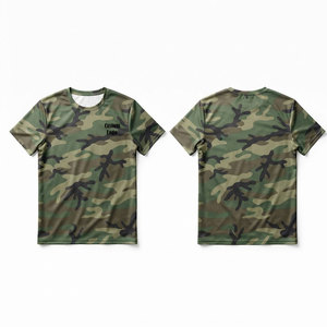 เสื้อยืดผู้ชายลายพรางแบบถัก ดีไซน์พิมพ์ลายทันสมัย คอกลม แขนสั้น น้ำหนักเบา ระบายอากาศได้ดี สวมใส่สบาย เหมาะสำหรับใส่ในชีวิตประจำวัน - Product Image 1