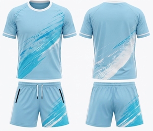 Conjuntos de Camiseta y Pantalones Cortos Deportivos para Adultos con Logotipo Personalizado, Ropa Deportiva de Secado Rápido al por Mayor, Conjunto de Camiseta de Fútbol, Uniforme de Entrenamiento de Fútbol para Hombre - Product Image 4