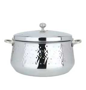 Olla de Acero Inoxidable con Aislamiento de Doble Pared, Tazón para Servir, Olla para Calentar Comida India con Tapa Metálica - Product Image 3