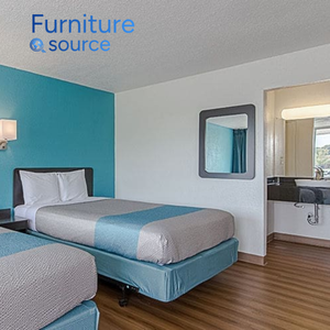 Élégant ensemble de chambre à coucher en bois massif-ensemble de chambre à coucher durable Motel6 Casegoods élégant meubles d'hôtel fabricant OEM ODM Vietnam - Product Image 1