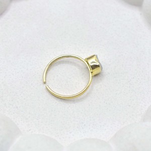 Natural Moonstone Adjustable <b>Ring</b> <b>Gold</b> Plated Collet <b>Set</b> Handmade Gemstone June Birthstone Boho Statement <b>Ring</b> Gift for Women - Product Image 4