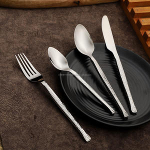 Nuevo juego de cubiertos de bambú y acero inoxidable brillante Grado 202/304 24 piezas Cuchara brillante Tenedor Cuchillo Cuchara de bebé Hecho EN LA India - Product Image 1