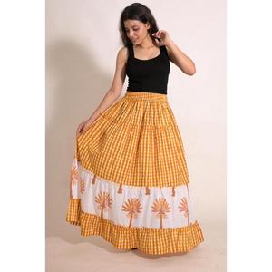Indian Handmade Cotton <b>Patchwork</b> Long <b>Skirt</b> Printed Boho Festival Beach Casual Maxi <b>Skirt</b> - Product Image 6