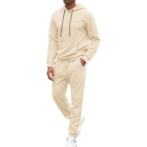 Conjunto deportivo para hombre, tela transpirable, mezcla de algodón ligera, chaqueta de corte ajustado, pantalones jogger, para gimnasio, correr, deportes, ropa informal. - Product Image 2