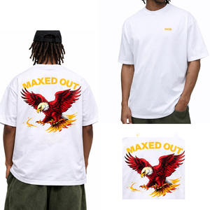 Camiseta de Hombre 100% Algodón, Corte Holgado y Cuadrado, Alto GSM, con Gráfico Grande en la Espalda, Estilo Urbano, Proveedor al por Mayor de Marca Privada OEM - Product Image 1