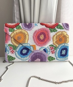 Indian Modern Bohemian Summer Embroidery Designer Handmade <b>Beaded</b> Messenger Bags Light Weight <b>Large</b> Capacity Women Evening Bags - Product Image 1