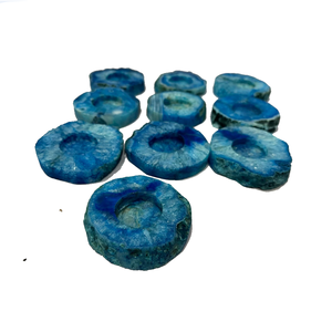 Portavelas de Piedra Natural Tallado a Mano de Ónix Azul y Ágata, Gema de Ágata para Sanación, Venta al por Mayor - Product Image 5