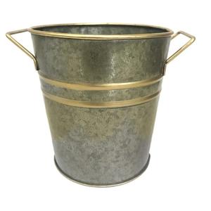 Pot de fleurs décoratif d'extérieur pour la maison et le jardin, style moderne, en métal galvanisé, prix de gros - Product Image 2