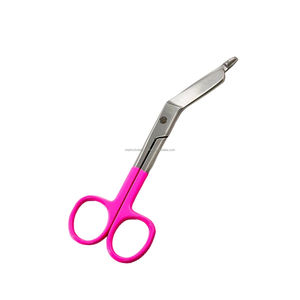 Tijeras de enfermera Lister alemanas premium de 1 pieza, 5.5 pulgadas, de acero inoxidable con mango rosa, juego de instrumentos quirúrgicos, instrumentos médicos - Product Image 3