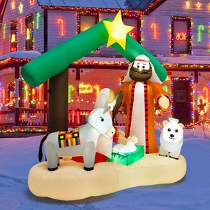Presepe Gonfiabile Natalizio con Luci LED da 2 Metri per Decorazioni Esterne Festive - Product Image 3